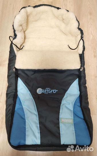 Зимний конверт в коляску на овчине