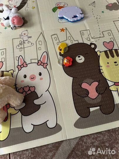 Детский коврик для ползания новый (заводской брак)