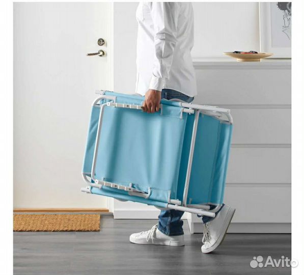 Шезлонг хомэ, голубой