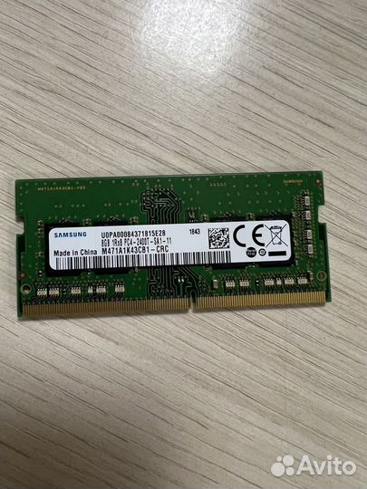 Оперативная память DDR4 so-dimm Samsung 8gb