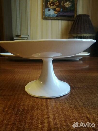 Ваза для фруктов на ножке Кузнецов 19в