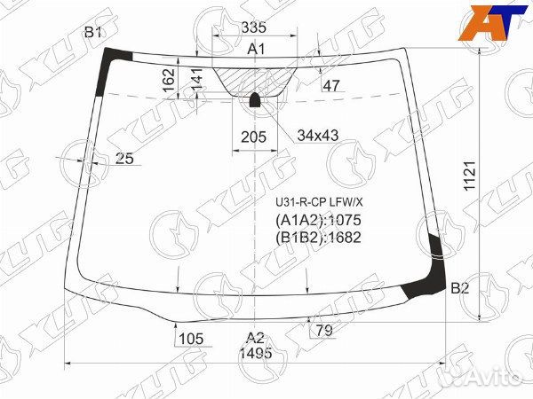 Стекло лобовое nissan presage
