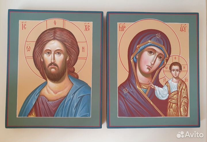 Рукописные иконы. Венчальная пара