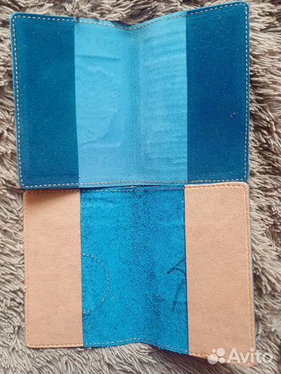 Обложка на паспорт в этно стиле натуральная кожа