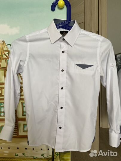 Рубашка белая 122-128