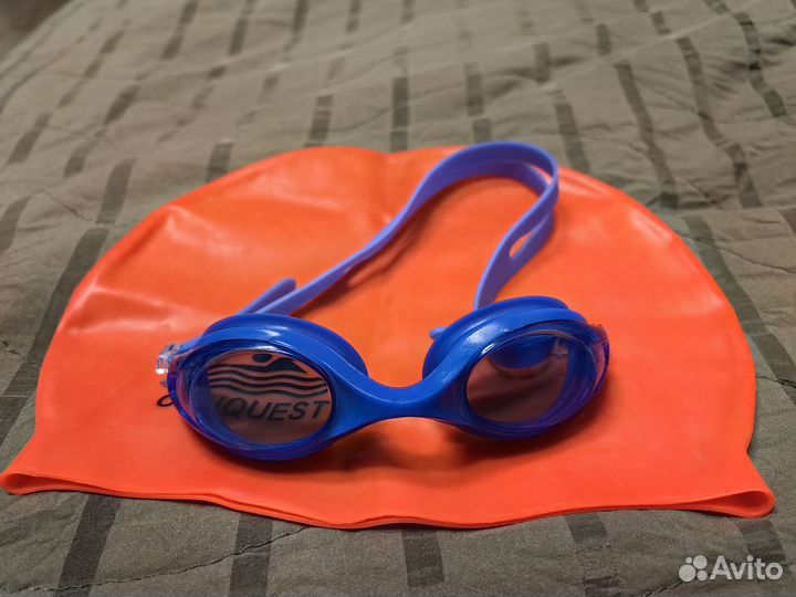 Очки шапочка для плавания(на взрослых)