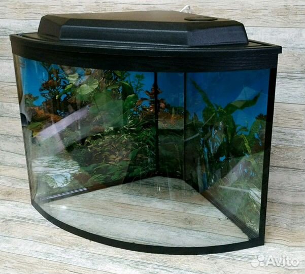 Аквариум угловой сферический 60 литров