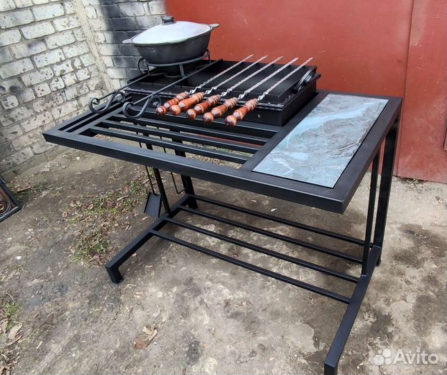 Мангал лофт с керамикой