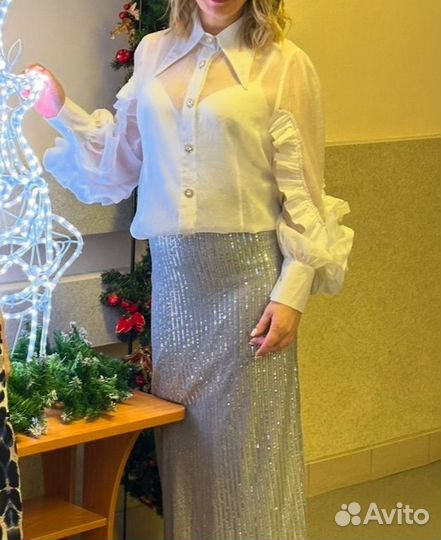 Блузка женская нарядная 42-46 over