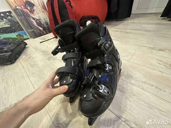 Коньки Larsen (39-40 разм) на застежках, не шнурки