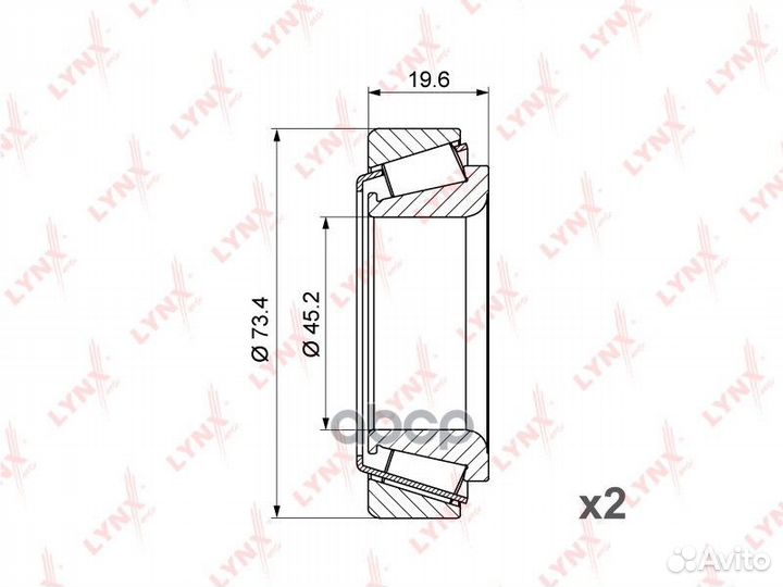 WB-1089 к-кт подшип. ступицы пер.Mitsubishi Pa