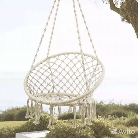 Качеля плетеная подвесная