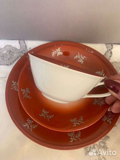 Антиквариат Чайное винтажное трио Weimar