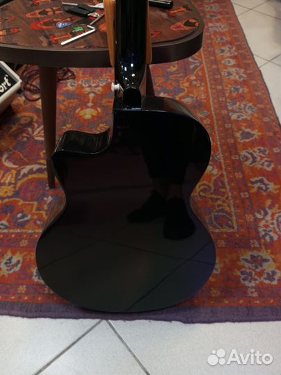 Акустическая гитара Cowboy чёрная новая
