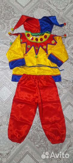 Новогодний костюм скоморохи для мальчика 104 110