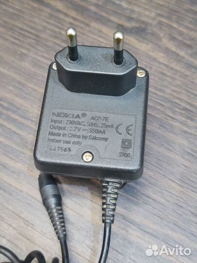 Блок питания nokia ACP-7E 3,7V 355mA