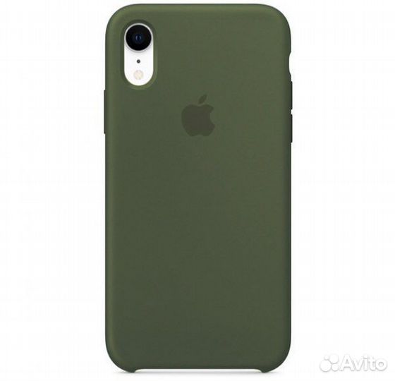 Силиконовый чехол для iPhone XR цвета хаки