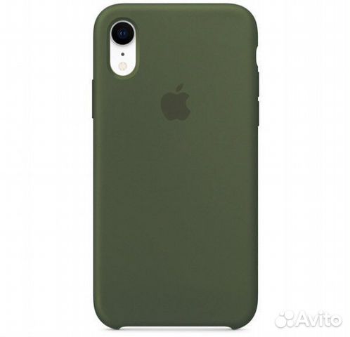 Силиконовый чехол для iPhone XR цвета хаки