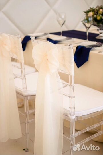 Бант кофейный на стул