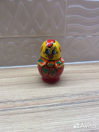 Матрешка курица деревянная