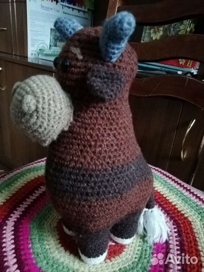 Вязаная игрушка Бычок