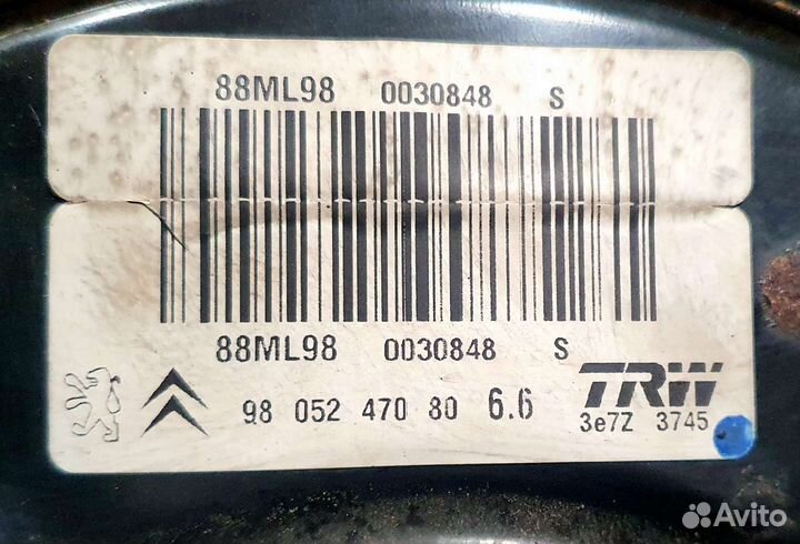 Вакуумный усилитель с цилиндром Citroen C-Elysee