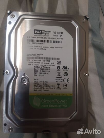 WD green жёсткий диск 1 тб