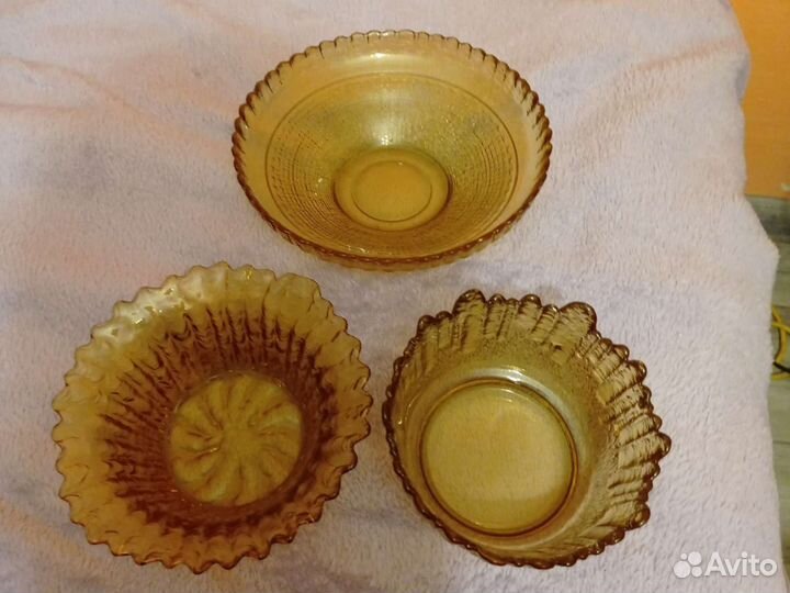 Вазы из цветного стекла СССР