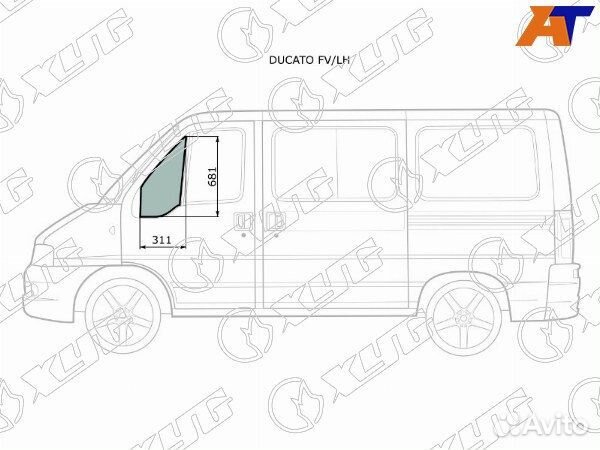 Стекло форточки fiat ducato