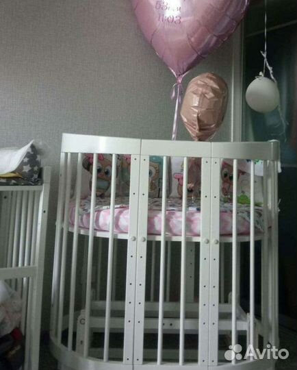 Детская кроватка с маятником, трансформер