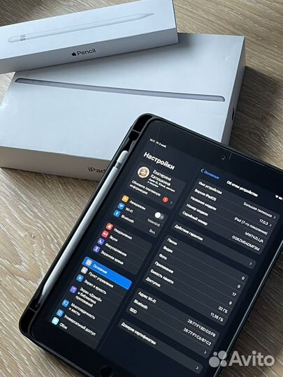 iPad 7 32gb + apple pencil 1 + чехол