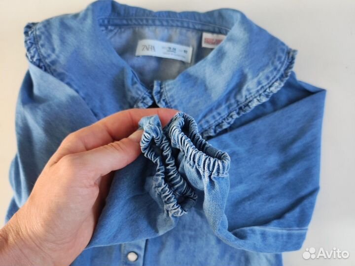 Рубашка и джинсы zara 92 для девочки