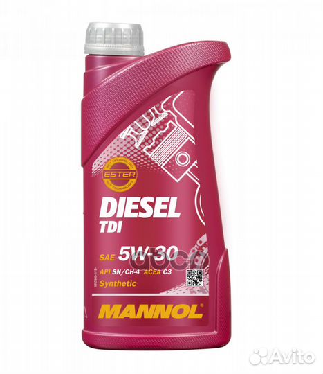 Масло моторное синтетическое mannol diesel TDI