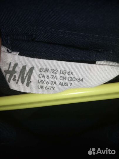 Школьный костюм h&m 122+ рубашка 122 остин