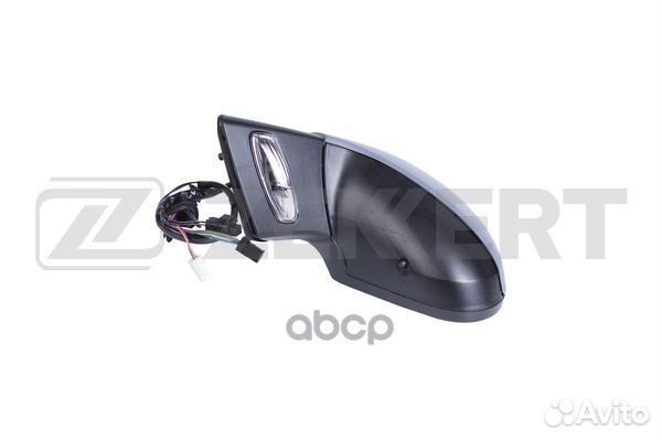 Зеркало в сборе левое / черное грунтованное / в