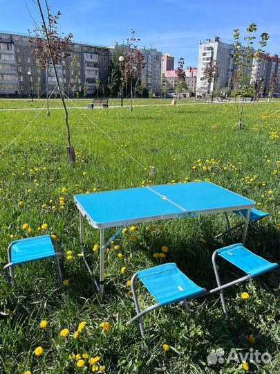 Столик складной туристический с 4мя стульями