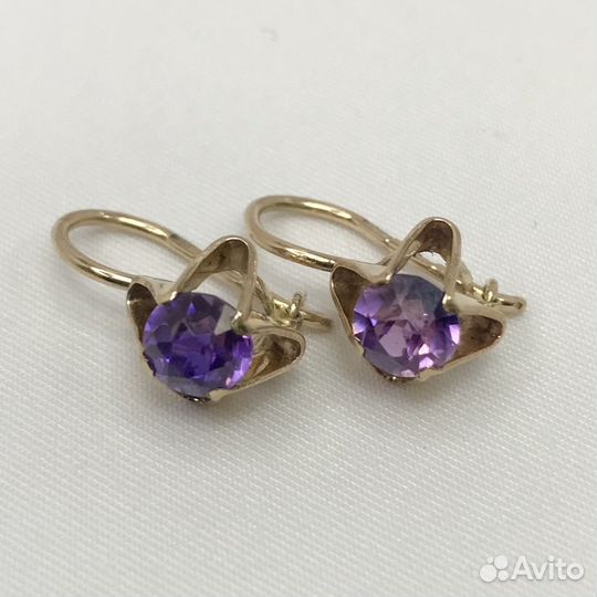 Серьги золото 583 пробы СССР №064025