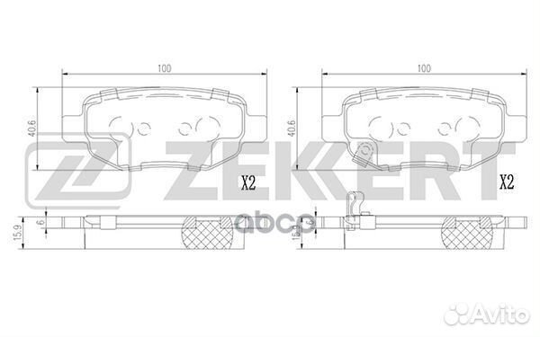 Колодки торм. диск. задн. Chery Cowin 3 10- Ti