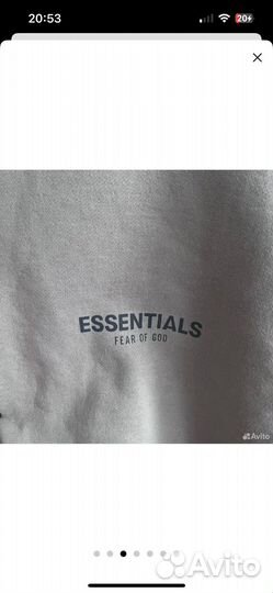 Свитшот fear of god essentials