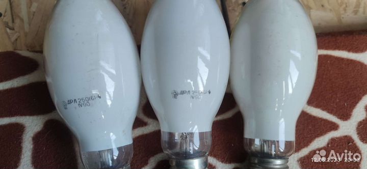 Лампа накаливания СССР дрл 250(6) -4
