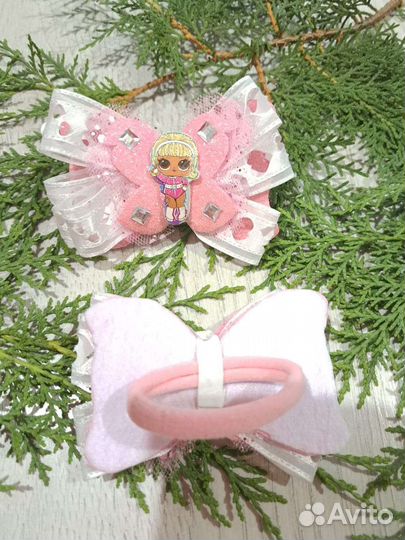 Бантики резиночки заколки ободки короны