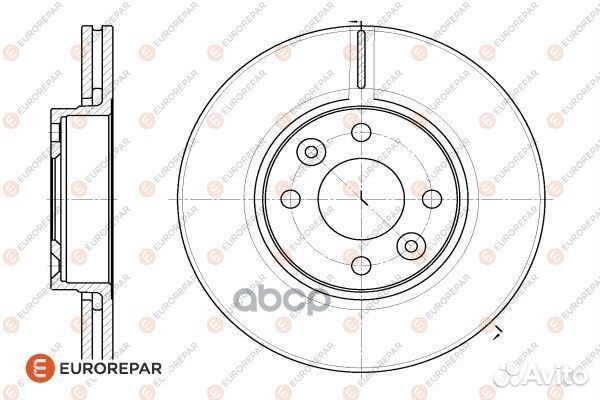 Диски тормозные, комплект 1618869280 eurorepar