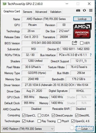 Видеокарта R9 270