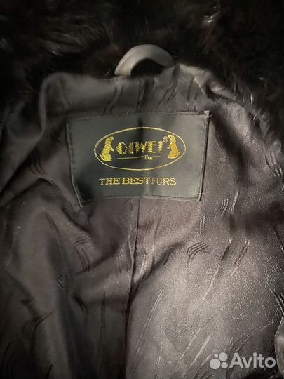 Шуба норковая 46 48 черная с капюшоном