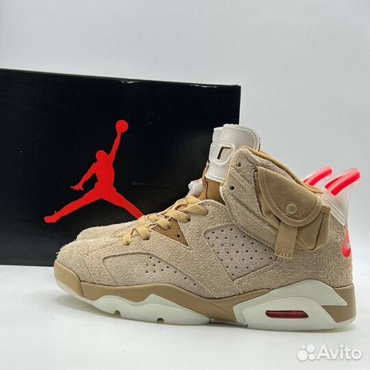 Бежевая коллаборация Travis x Jordan 6