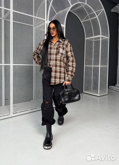 Рубашка в клетку Мiu Мiu (2 цвета)