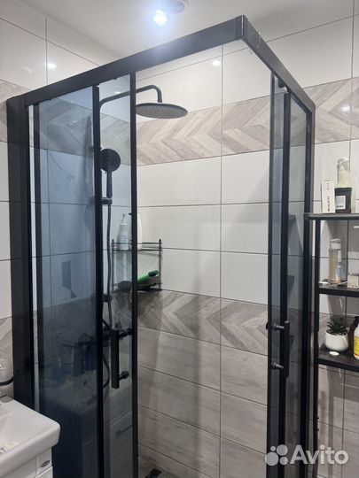 Душевое ограждение flumen 100х80х190 см чер