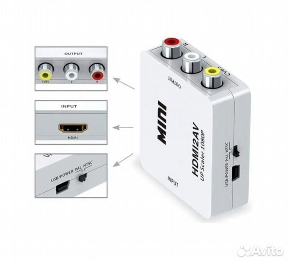 Адаптер аудио-видео premier 5-984, hdmi f- 3хrca f
