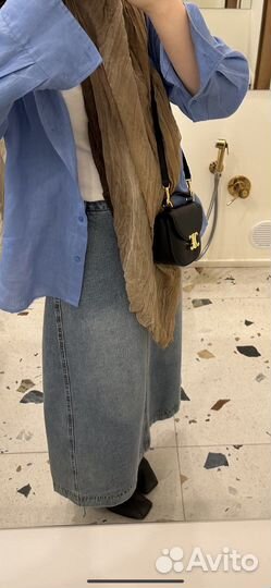 Джинсовая юбка макси