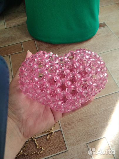 Сумочки сердечки из бусин